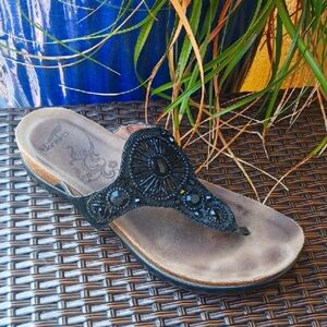 DANSKO Pamela Women's Black Jewel Sandals Size 9.5 -10